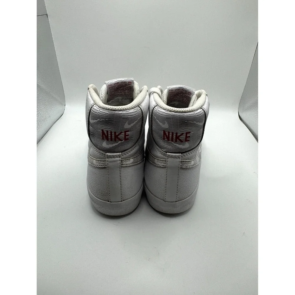 Nike Blazer Mid '77 GS White Logo Print DJ4624-100 Kids 6‎ Sneaker Leather Skate